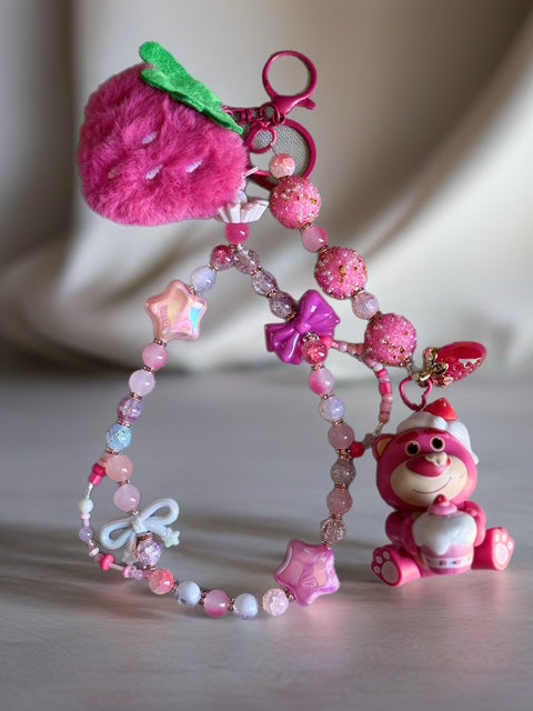 Rosy Berry Bear Keychain